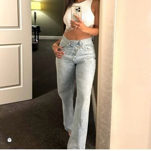 Cross cross upsized jeans